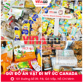 GỬI ĐỒ ĂN VẶT ĐI MỸ ÚC CANADA