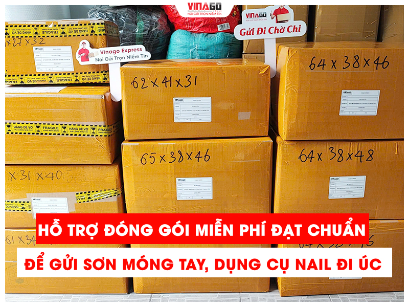 HỖ TRỢ ĐÓNG GÓI MIỄN PHÍ ĐẠT CHUẨN ĐỂ GỬI SƠN MÓNG TAY DỤNG CỤ NAIL ĐI ÚC