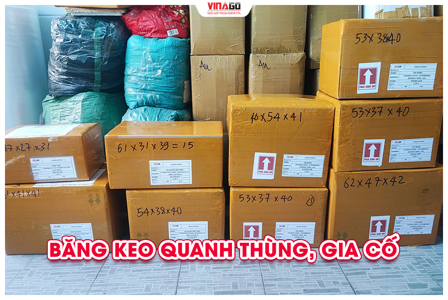 BĂNG KEO QUANH THÙNG GIA CỐ HÀNG HÓA