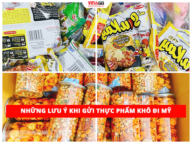 NHỮNG LƯU Ý KHI GỬI THỰC PHẨM KHÔ ĐI MỸ