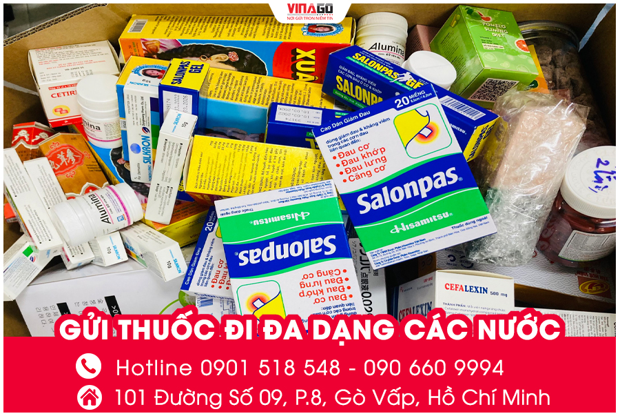 GỬI THUỐC TÂY ĐI ĐA DẠNG CÁC NƯỚC CÙNG VINAGO EXPRESS